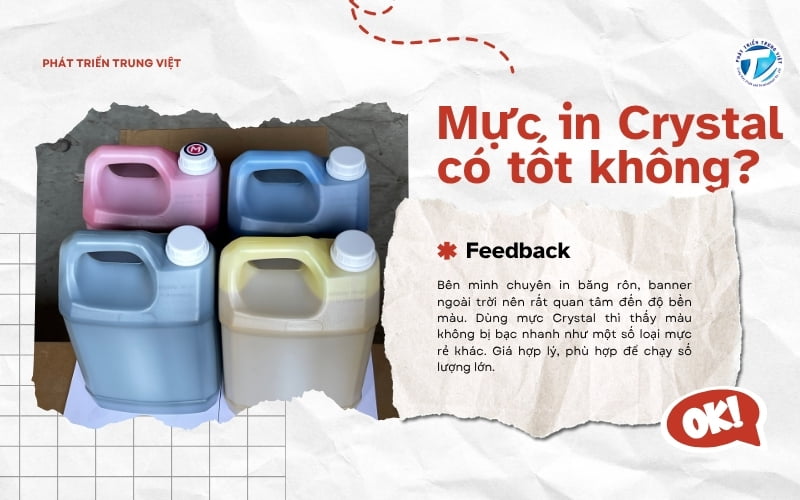 Mực crystal in bạt có tốt không?